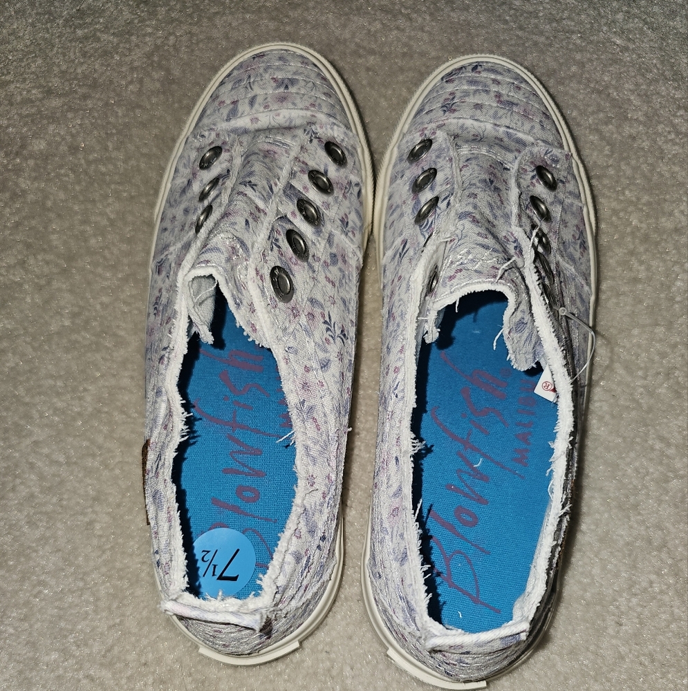 Blowfish White and Purple Slip-On Sneakers - Picture 3 of 4